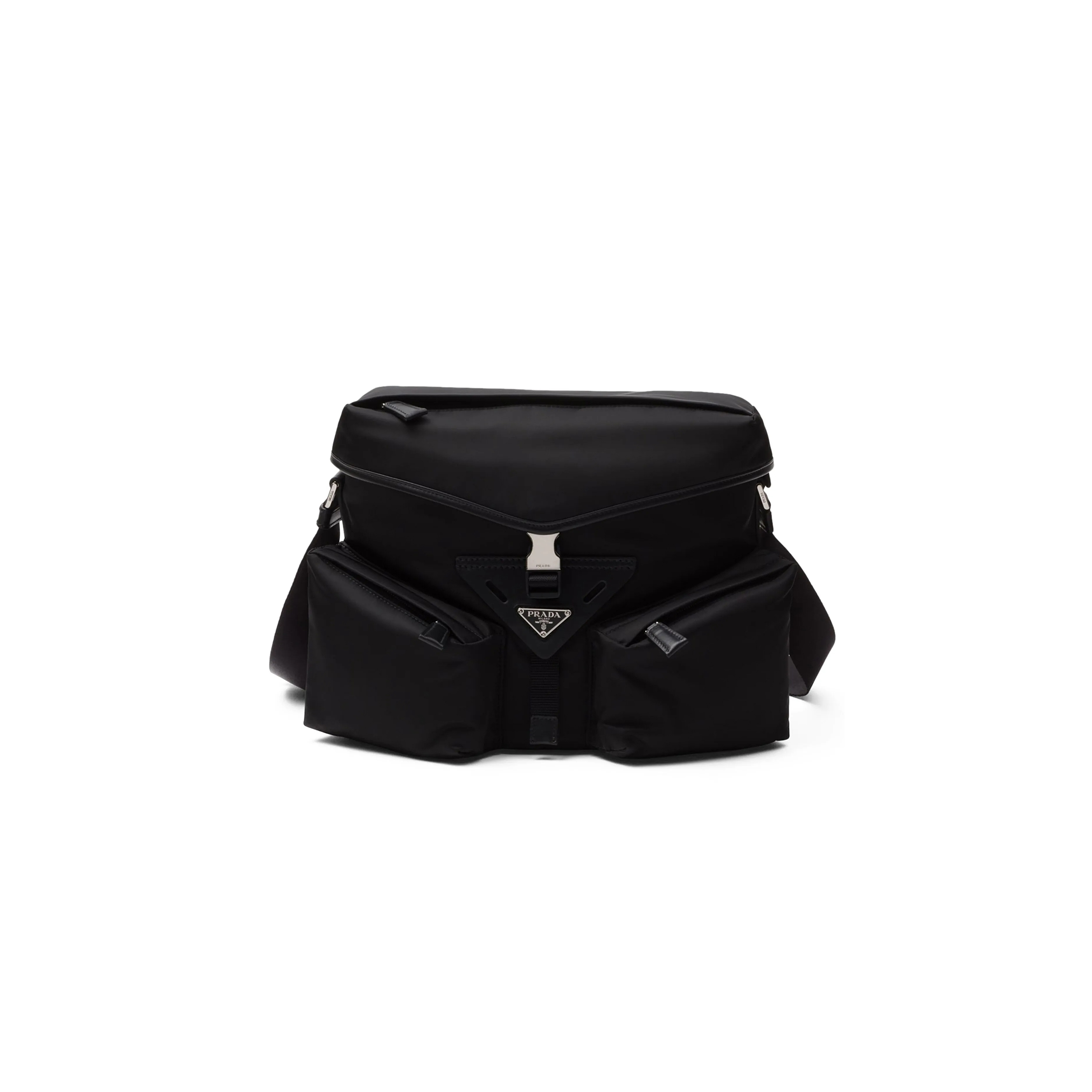 Pra*a re-nylon and leather shoulder bag 2vd062 (29*23*15cm)